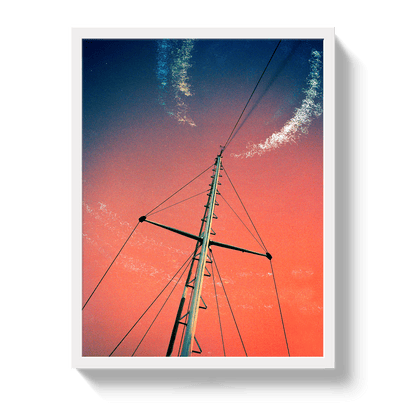 Johnny Vacay White / 11x14 / Full Bleed Midnight Mast