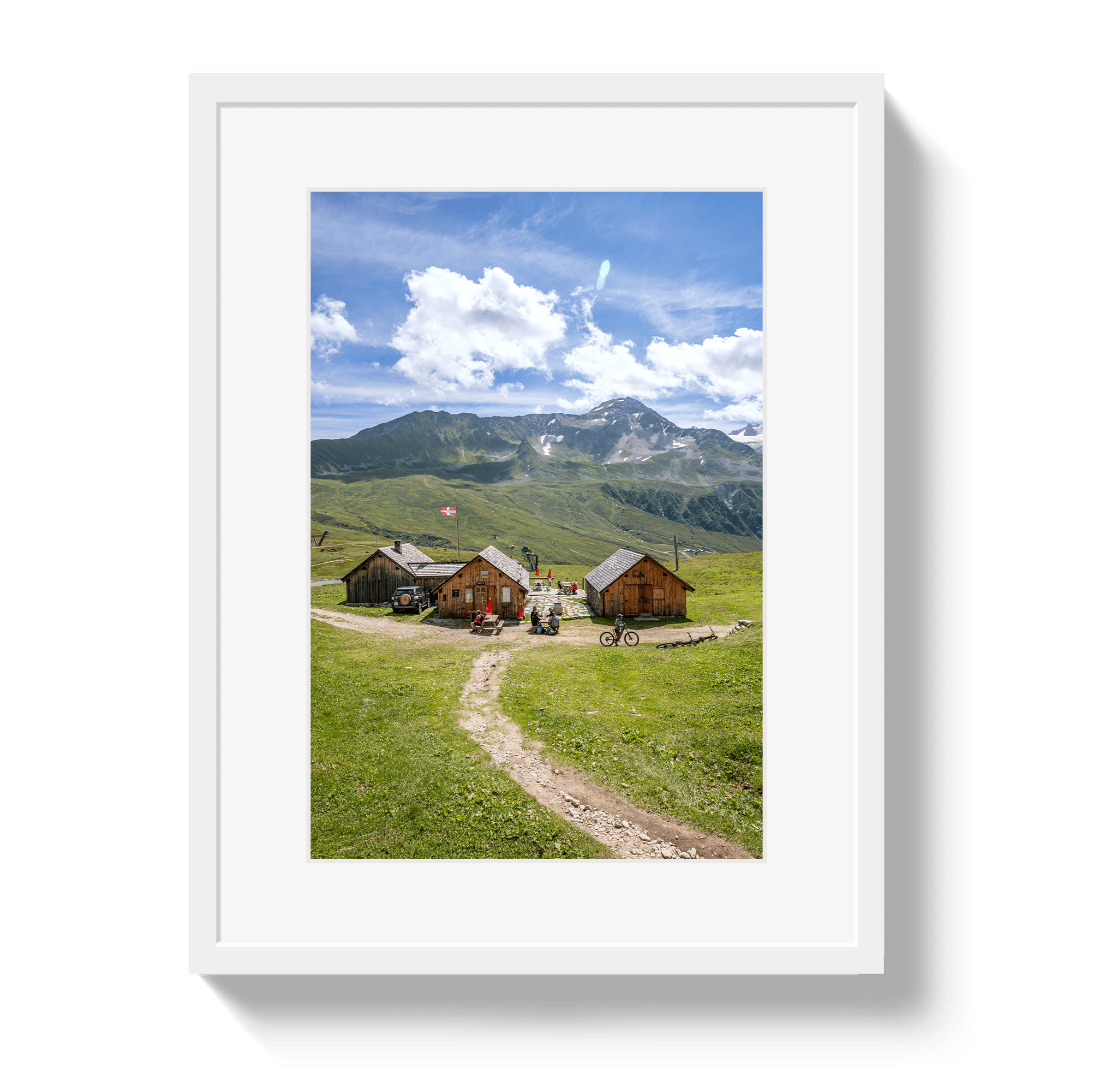 Johnny Vacay White / 11x14 / Matte Summer in Chamonix