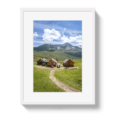 Johnny Vacay White / 11x14 / Border Summer in Chamonix