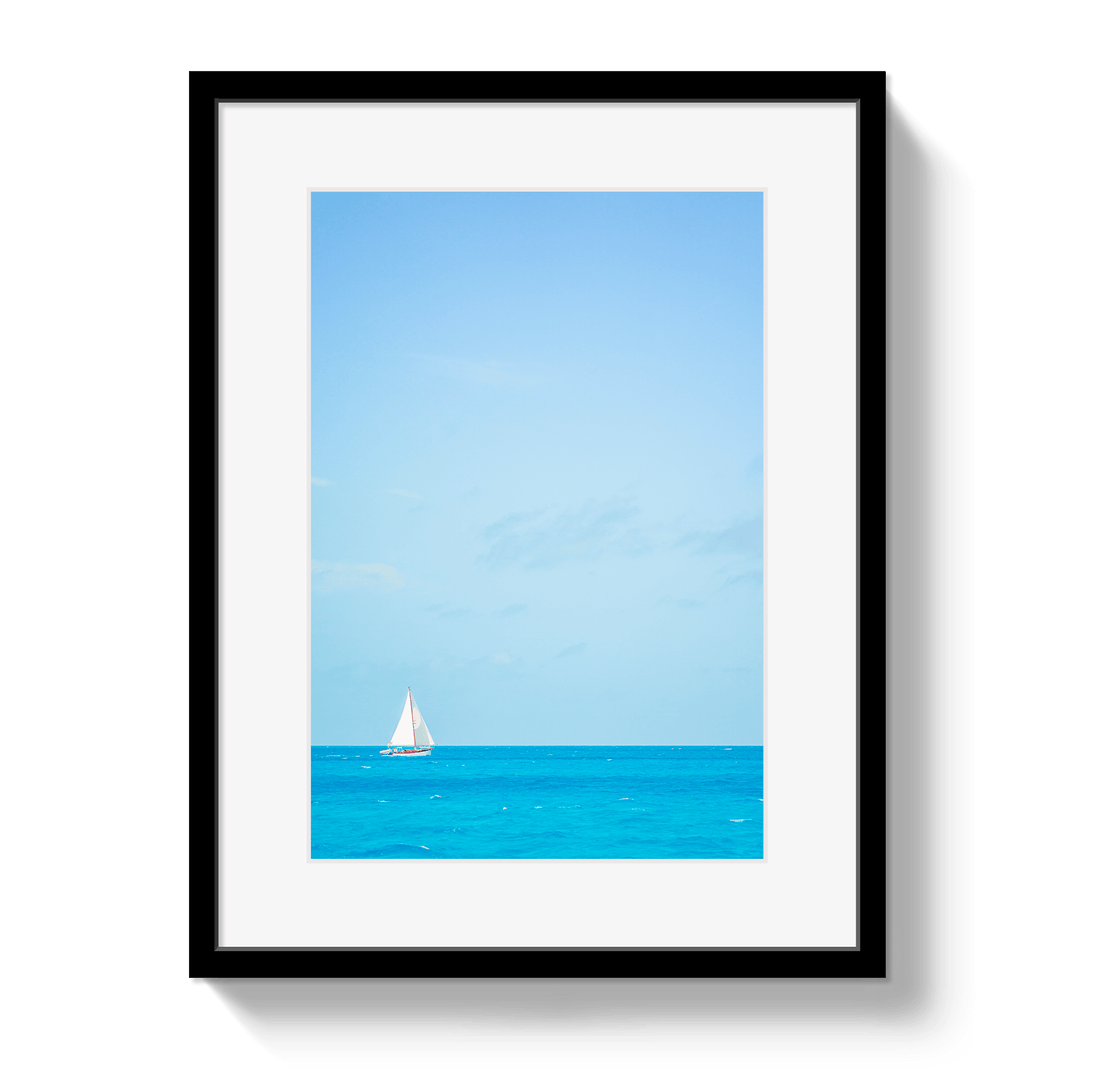 Johnny Vacay Black / 11x14 / Matte Bahama Breeze