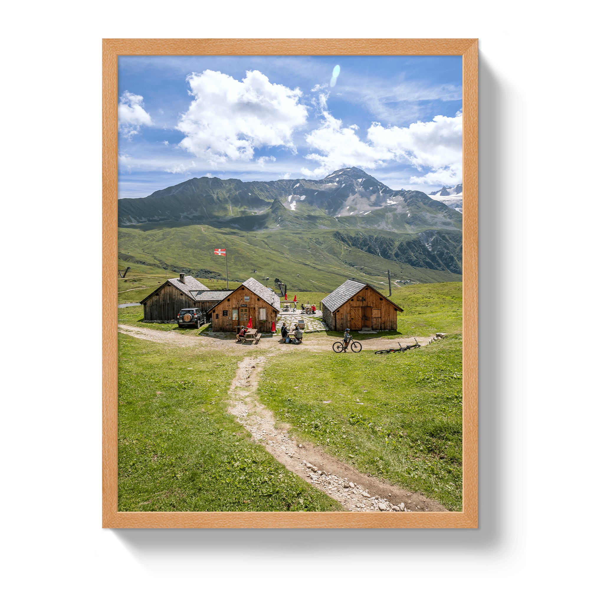 Johnny Vacay Oak / 11x14 / Full Bleed Summer in Chamonix