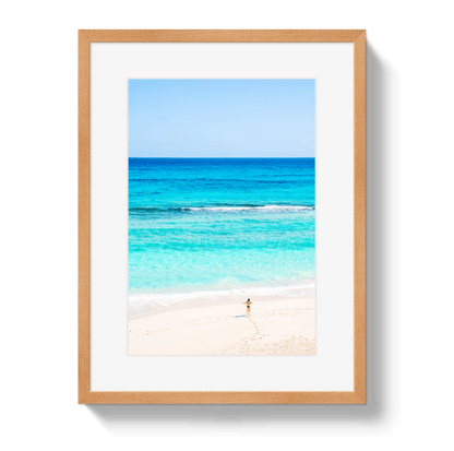 Johnny Vacay Oak / 11x14 / Border Aqua Dip