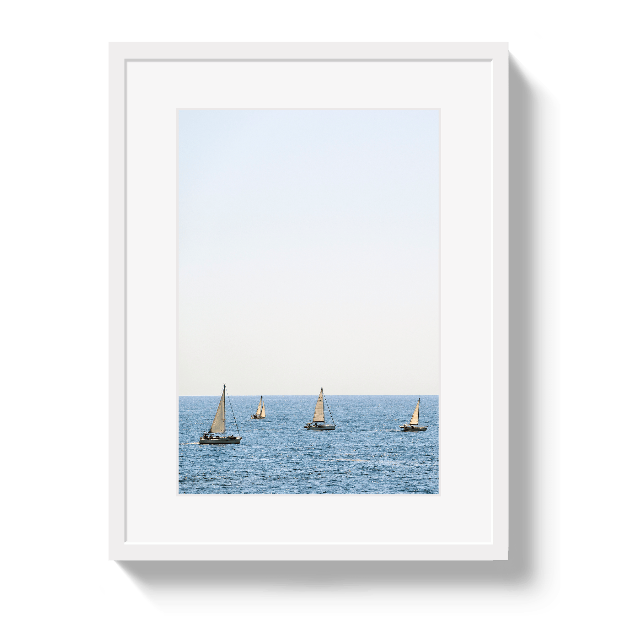 Johnny Vacay White / 11x14 / Matte French Sails
