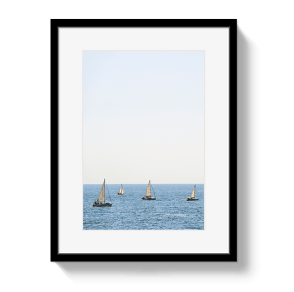 Johnny Vacay Black / 11x14 / Border French Sails
