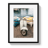 Johnny Vacay Black / 11x14 / Border Vespa Capri