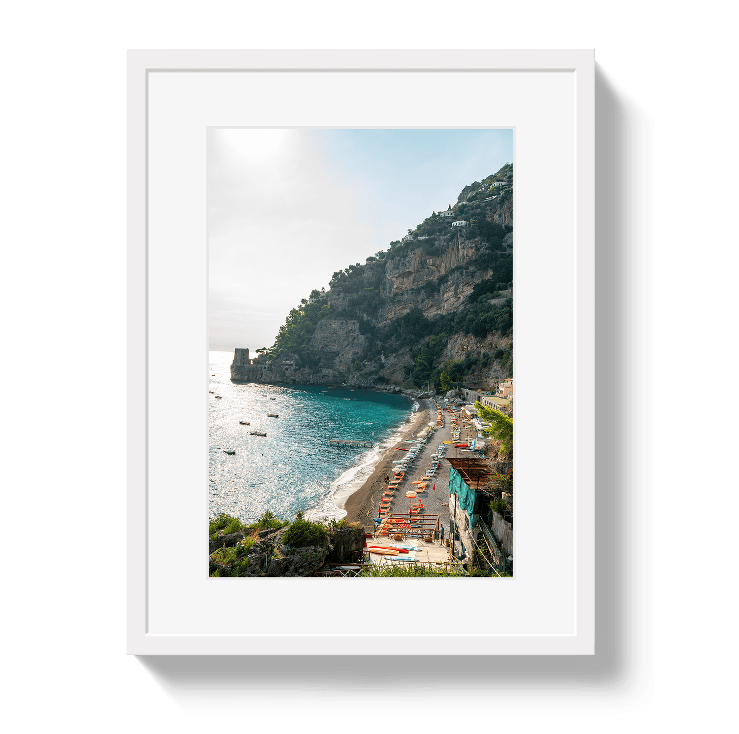 Johnny Vacay White / 11x14 / Matte Italian Coast