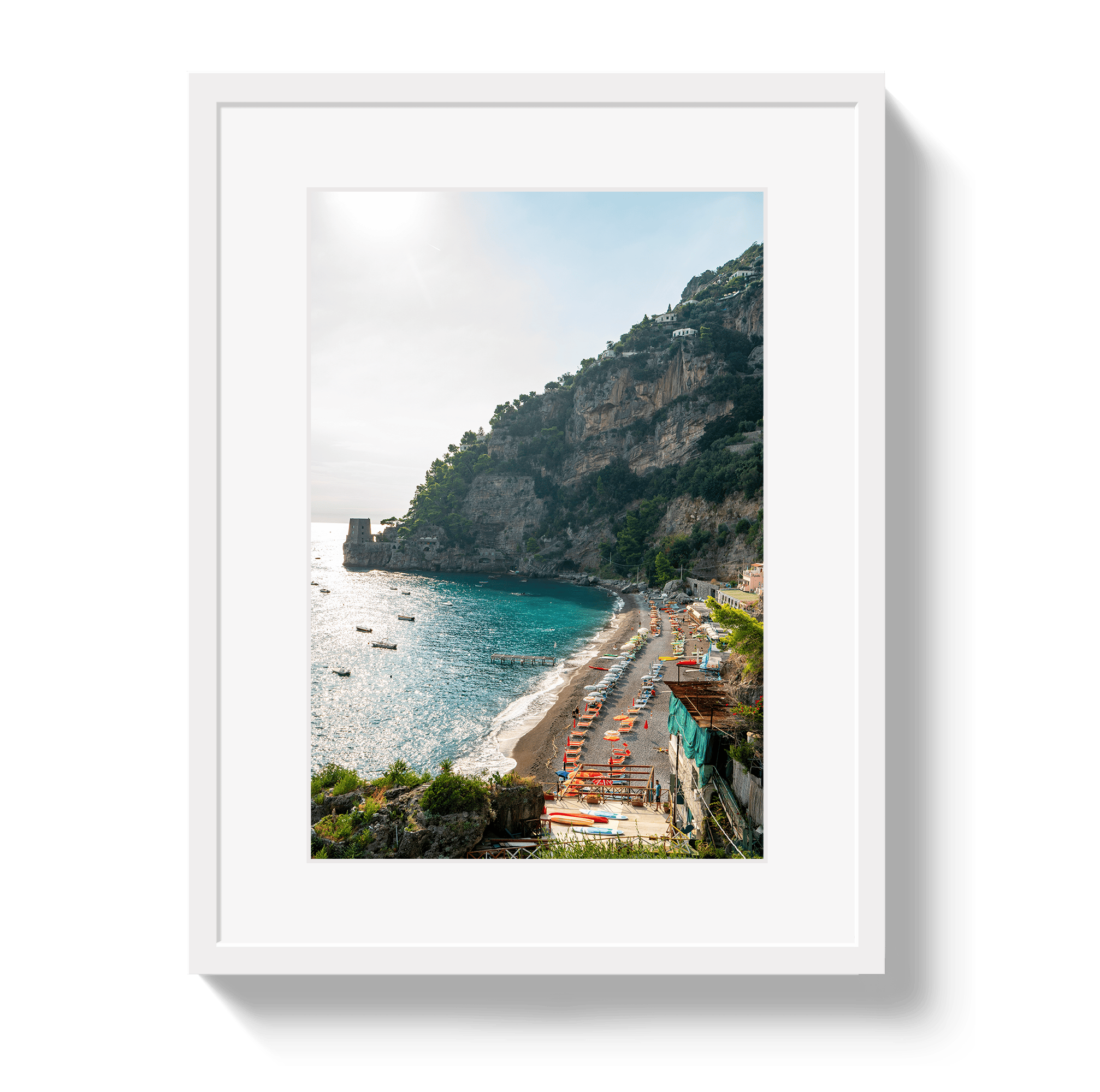 Johnny Vacay White / 11x14 / Matte Italian Coast