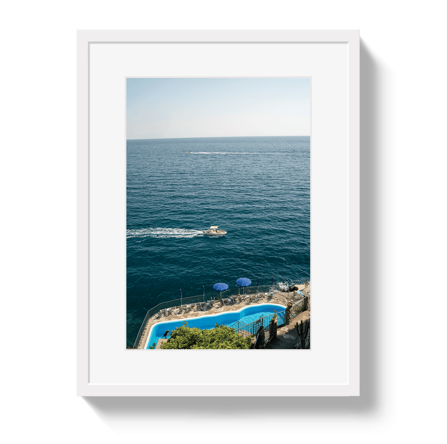 Johnny Vacay White / 11x14 / Matte Amalfi Afternoon
