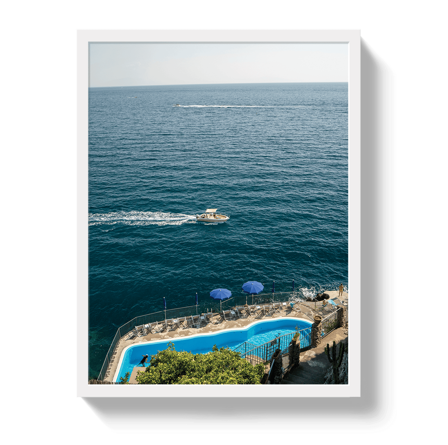 Johnny Vacay White / 11x14 / Full Bleed Amalfi Afternoon