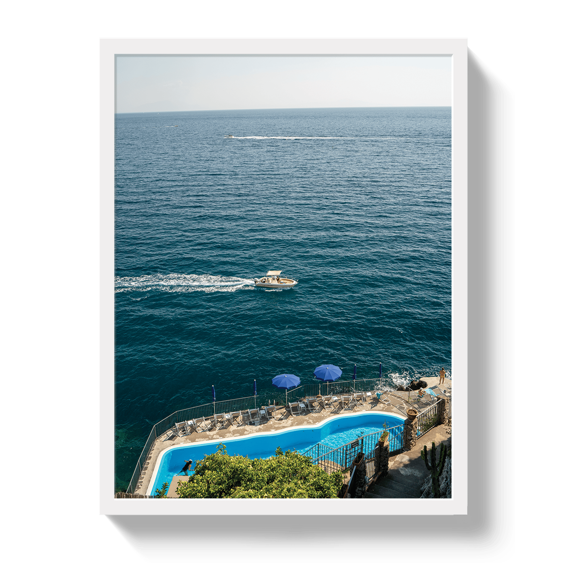 Johnny Vacay White / 11x14 / Full Bleed Amalfi Afternoon