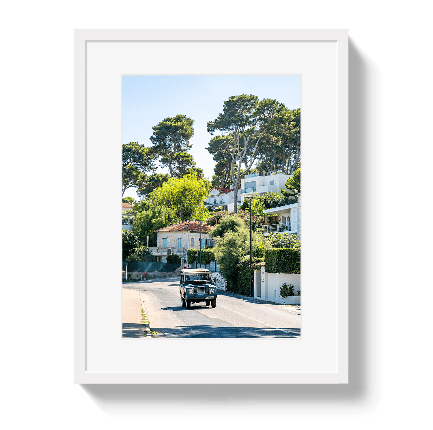 Johnny Vacay White / 11x14 / Matte French Rover
