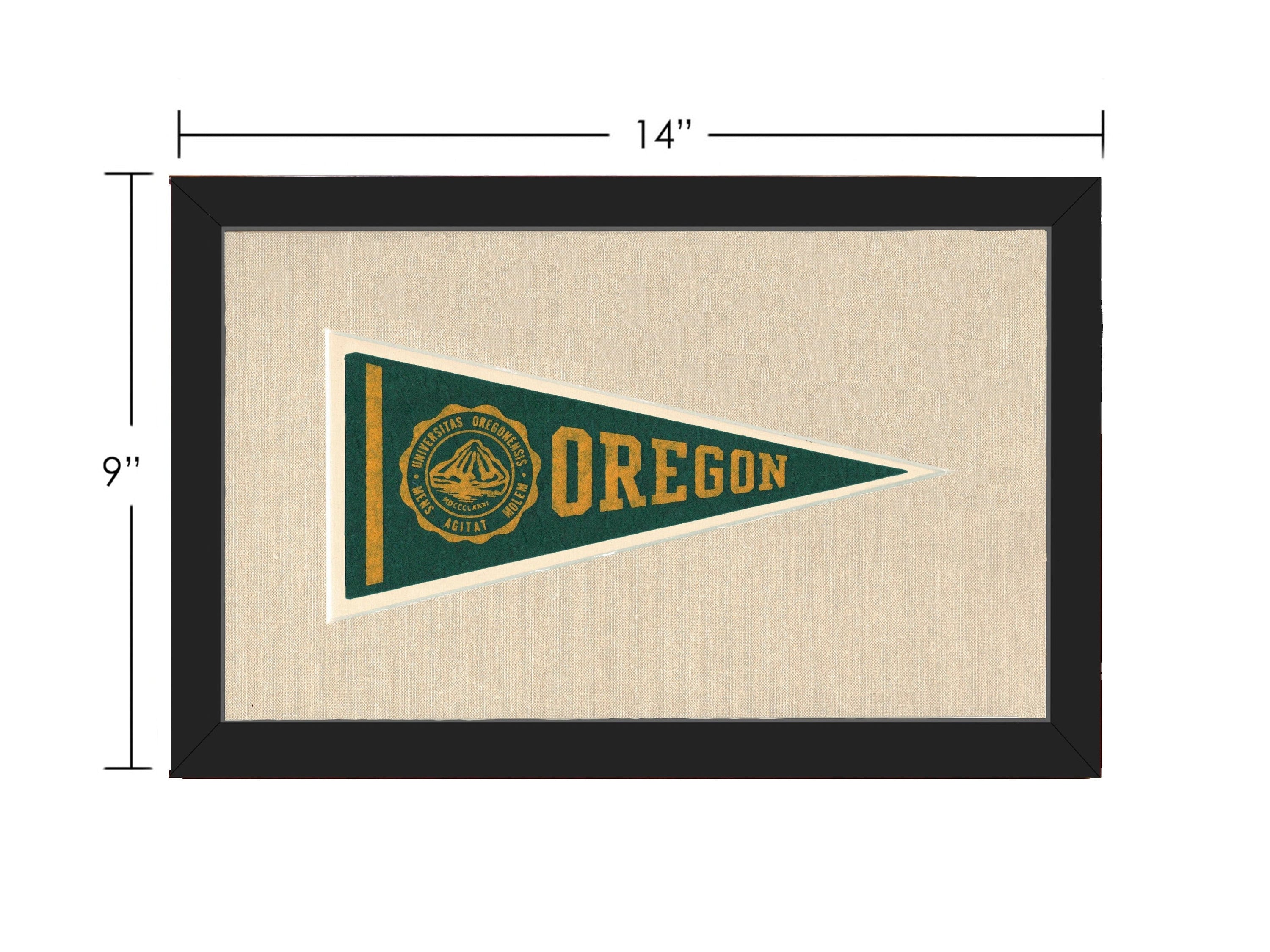 Americana Memories Vintage Pennants and Memorabilia Vintage University of Oregon Pennant