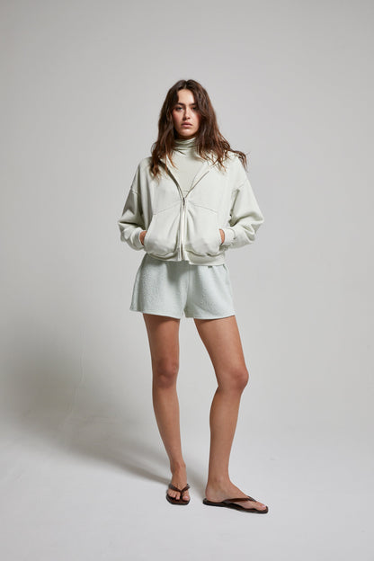 Rosie Cropped Zip-Up Hoodie