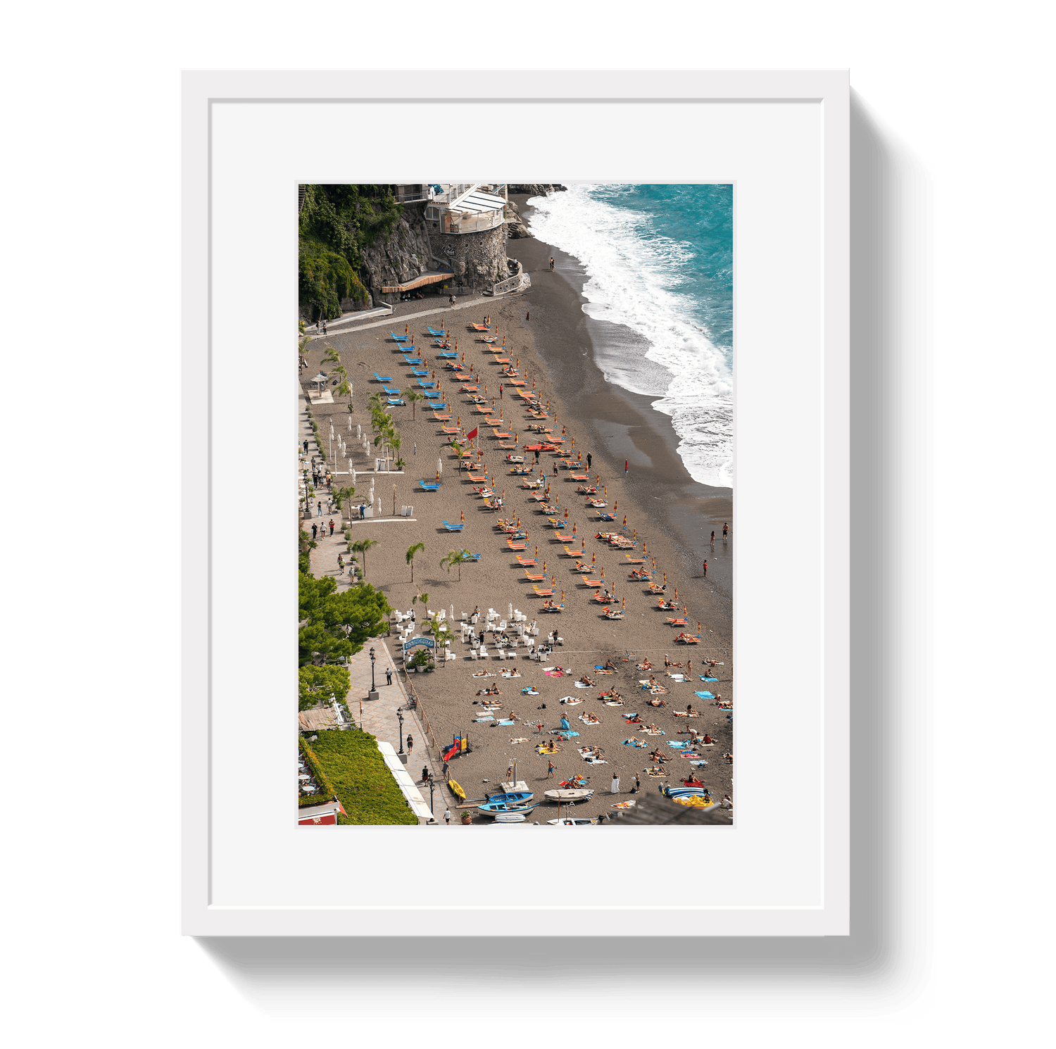 Johnny Vacay White / 11x14 / Matte Perched In Positano