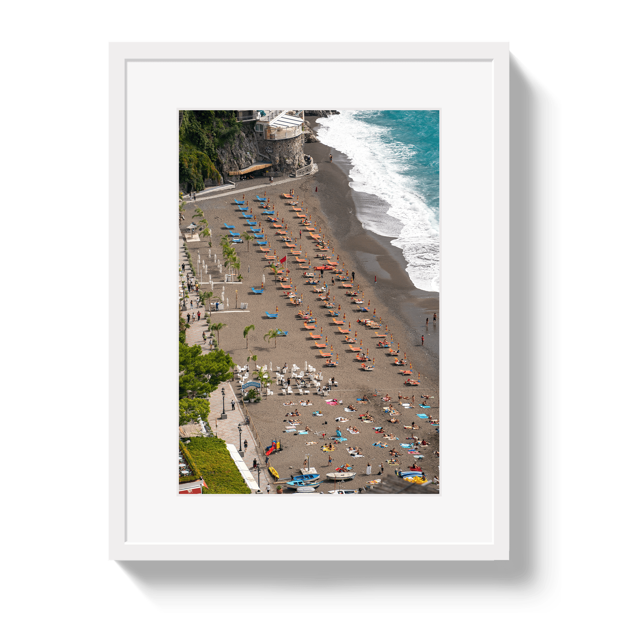 Johnny Vacay White / 11x14 / Matte Perched In Positano