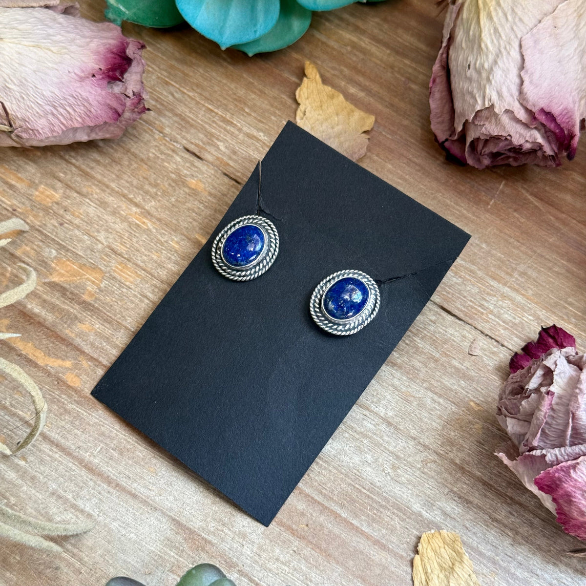 Lapis Lazuli Stud Earrings by Shay Pfeiffer