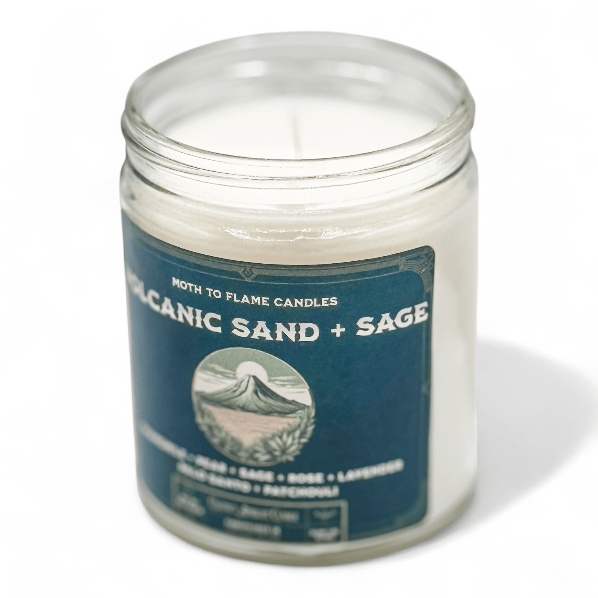 Moth to Flame Candles Candles Volcanic Sand + Sage - 7 oz candle