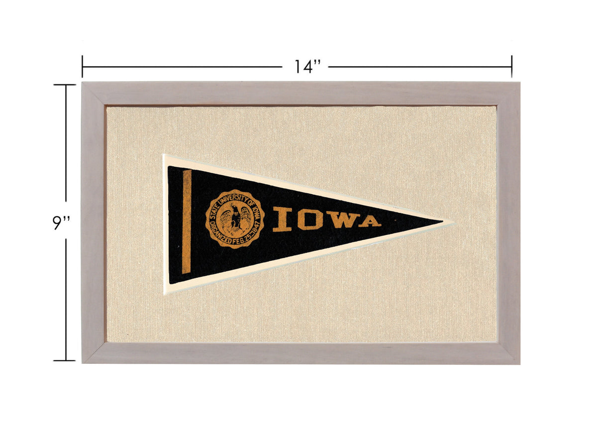 Vintage University of Iowa Pennant