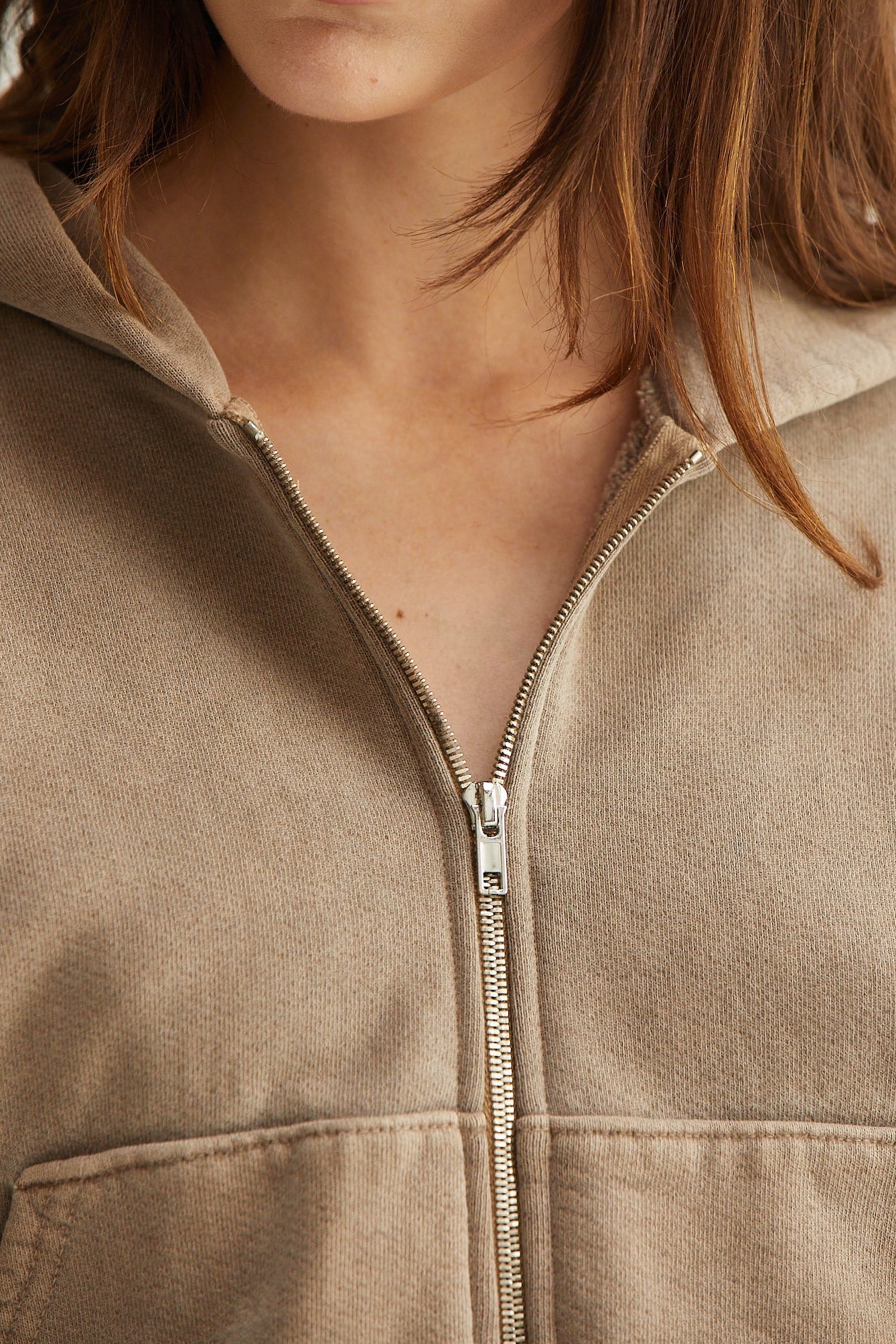 Rosie Cropped Zip-Up Hoodie