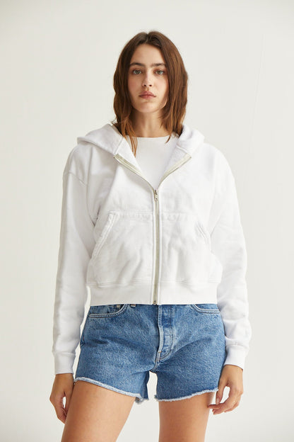 Rosie Cropped Zip-Up Hoodie