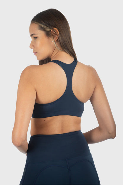 Navy Knockout Camo Sports Bra