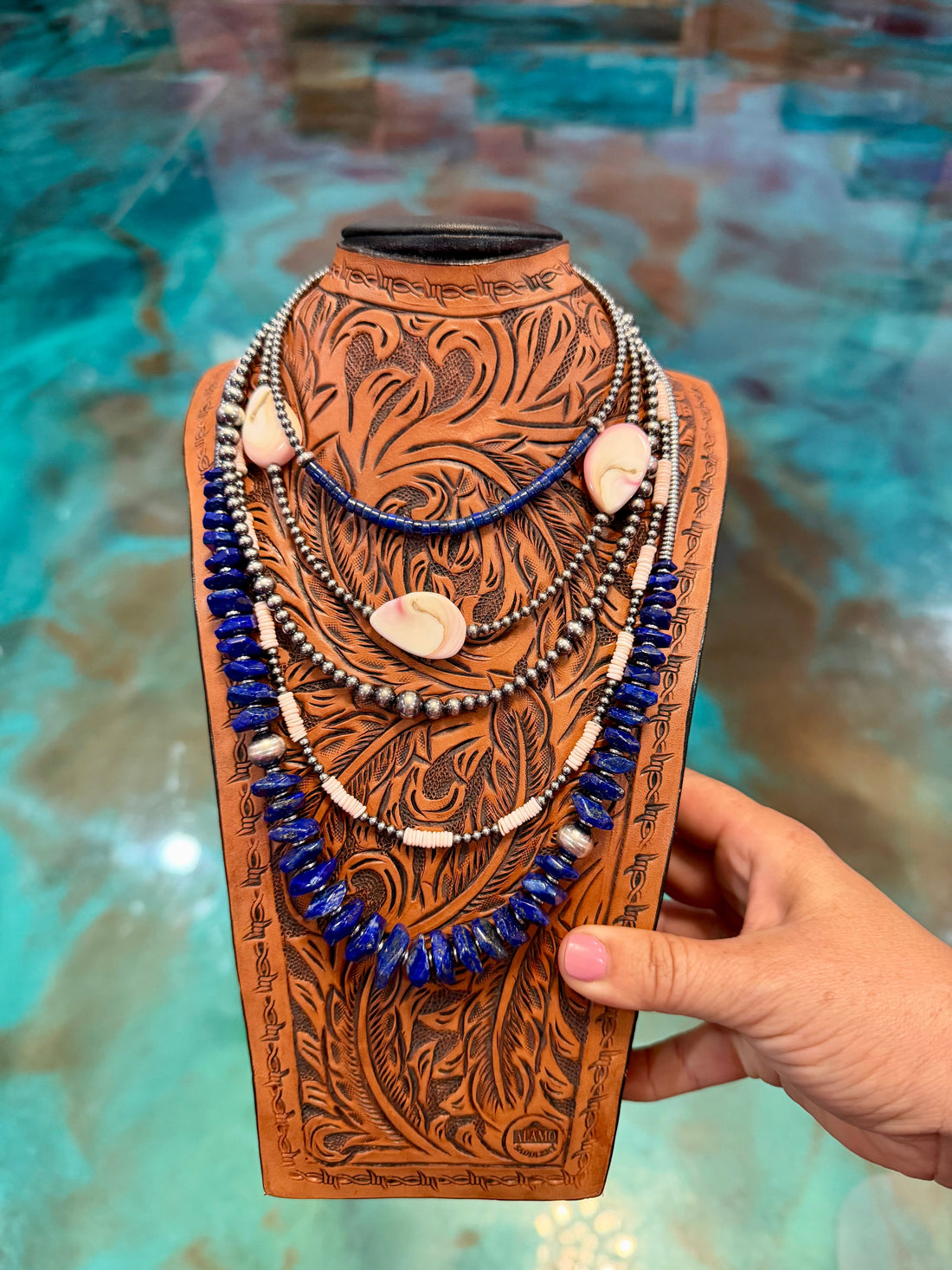Lapis, Pink Conch &amp; Sterling Silver Jewelry Collection