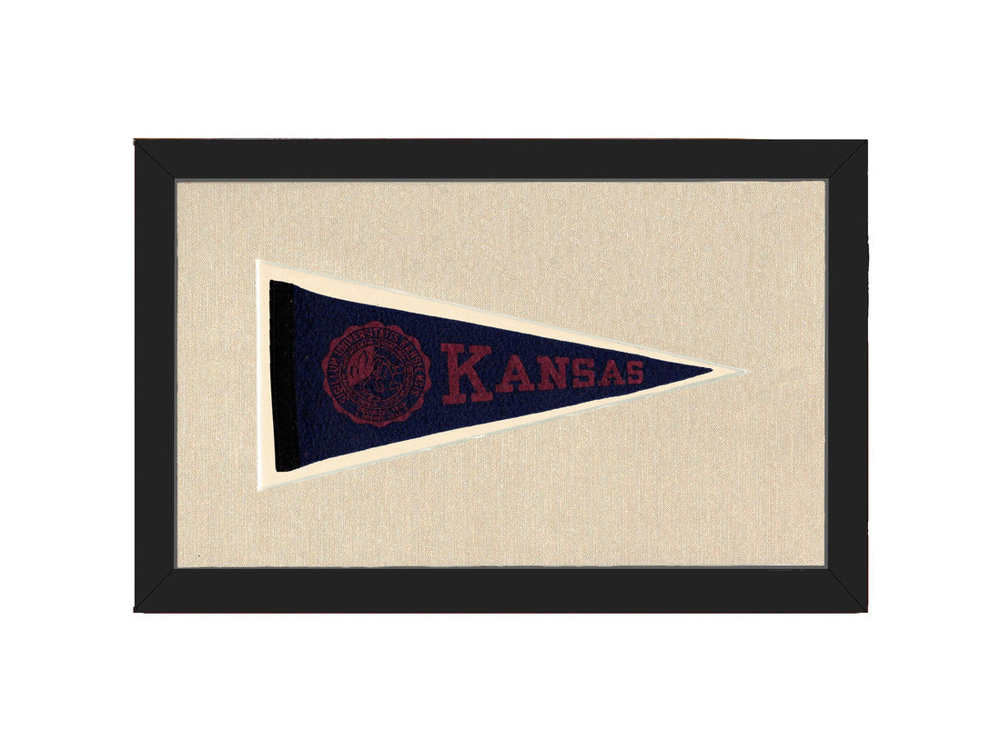 Americana Memories Vintage Pennants and Memorabilia Vintage University of Kansas Pennant