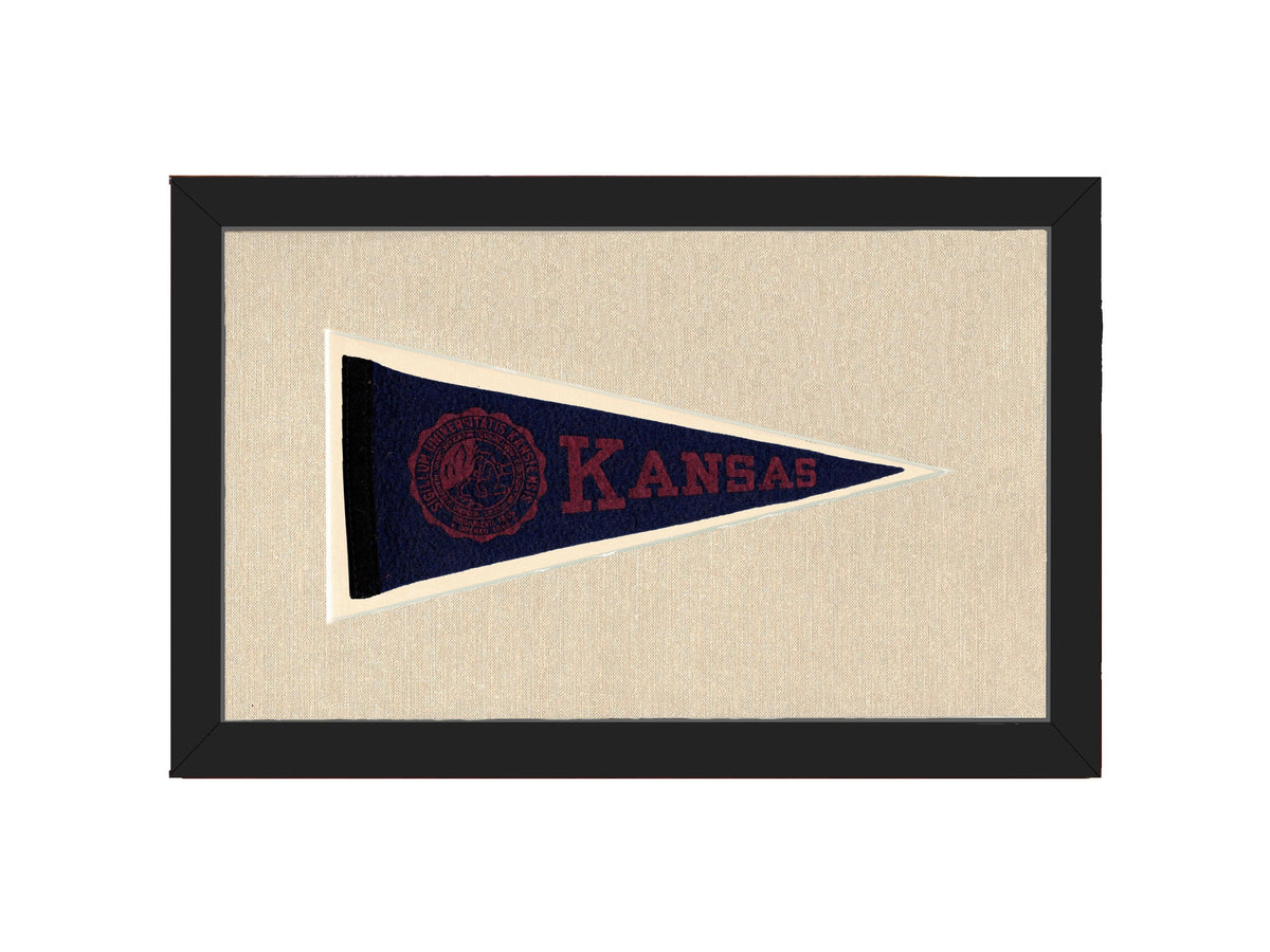 Americana Memories Vintage Pennants and Memorabilia Vintage University of Kansas Pennant