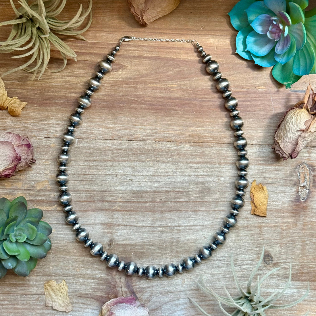 21" Sterling Silver Pearl Statement Necklace – 12mm