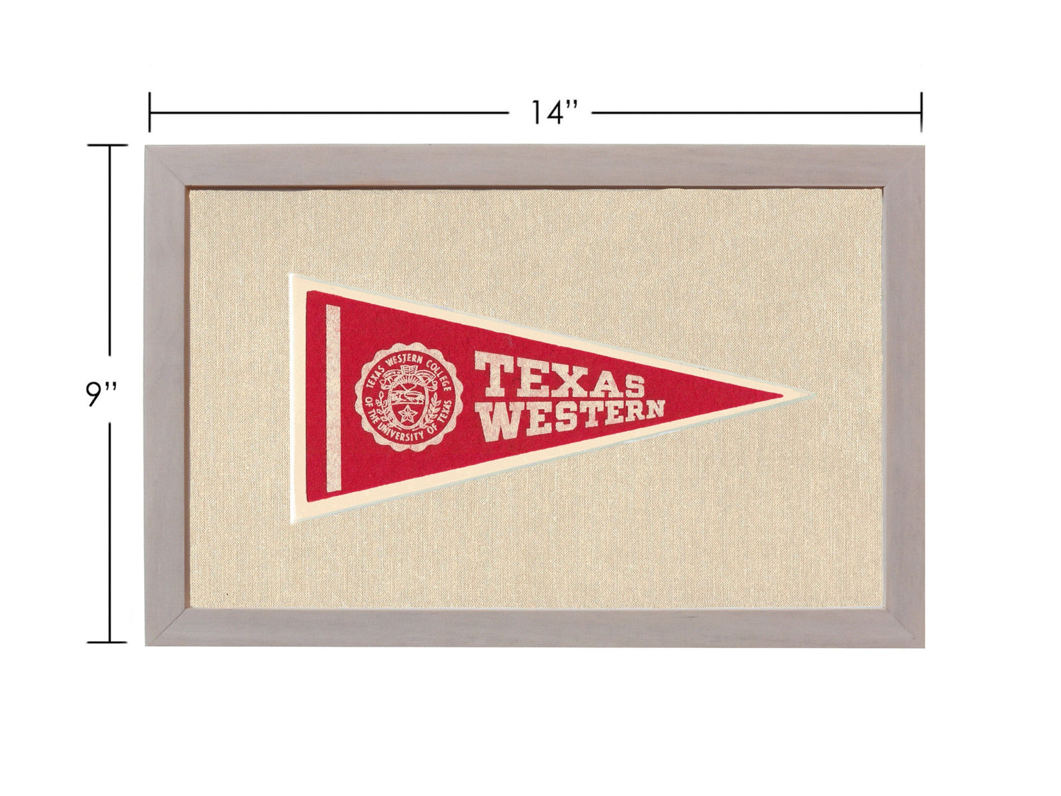 Americana Memories Vintage Pennants and Memorabilia Vintage Texas Western College  Pennant