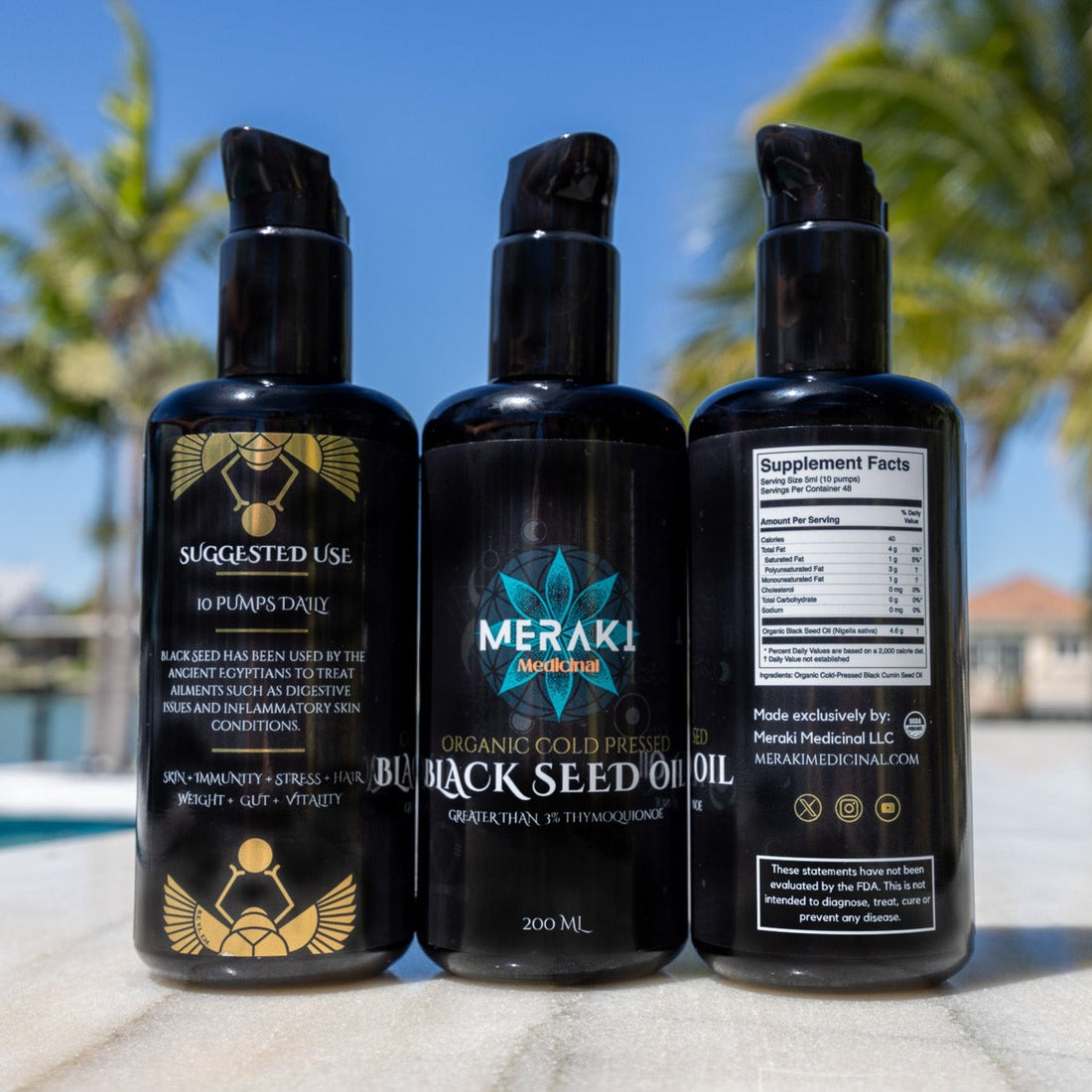 High Potency Cold-Pressed Organic Black Seed Oil with 3% Thymoquinone