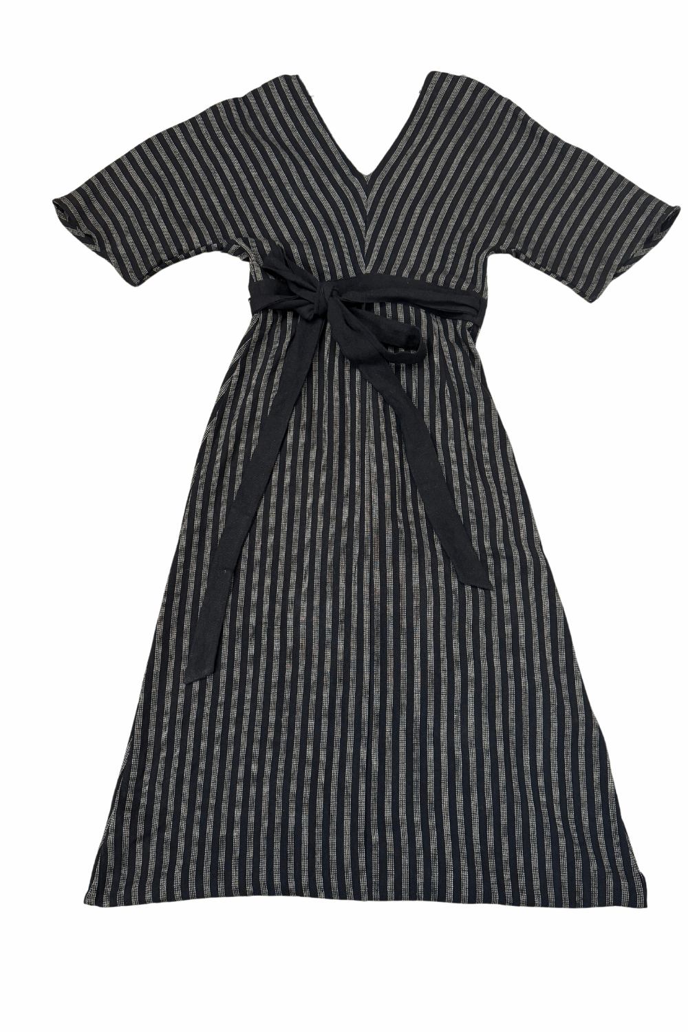 Field Day Dress XS Diana Dress in Black 2 Tone Stripe Cotton