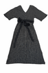 Field Day Dress XS Diana Dress in Black 2 Tone Stripe Cotton