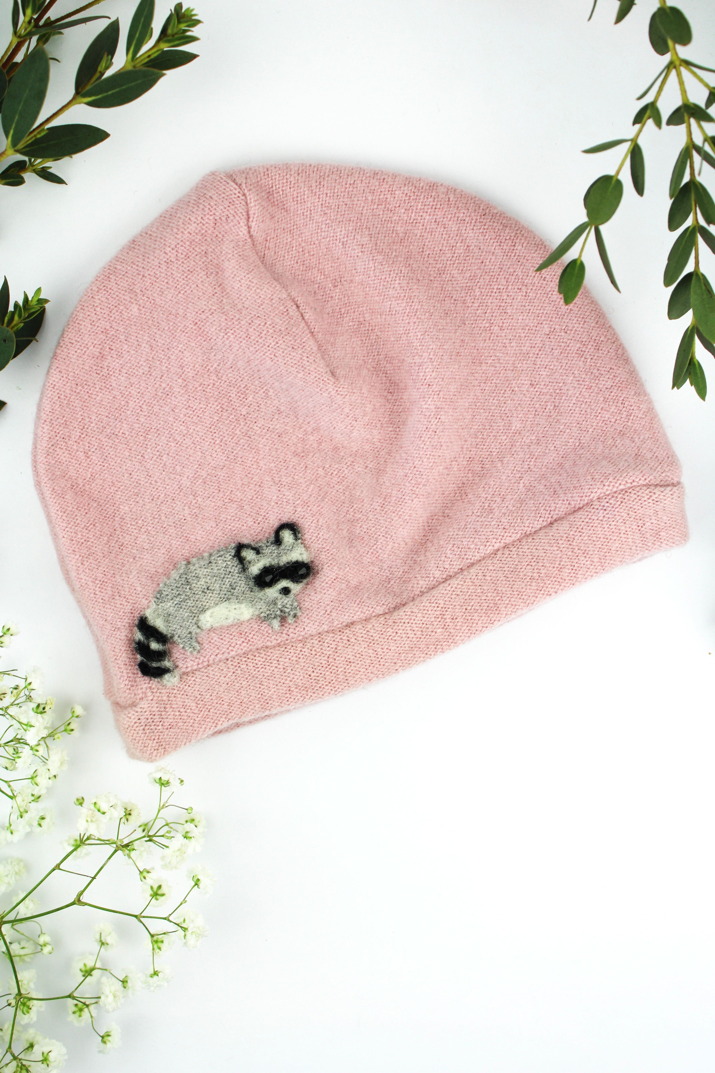 Ash &amp; Rose hat Raccoon Cashmere Hat - Baby