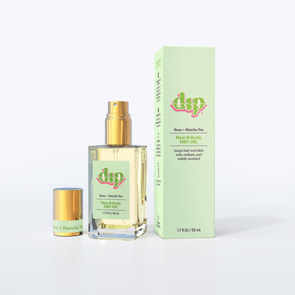 Dip Hair &amp; Body Dry Oil - Rose &amp; Matcha Tea