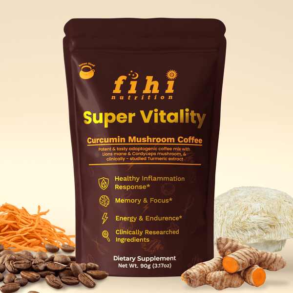 Fihi Nutrition 1 Pack Super Vitality - Curcumin Mushroom Coffee
