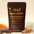 Fihi Nutrition Super Vitality Curcumin Mushroom Coffee package with ingredients on a beige background