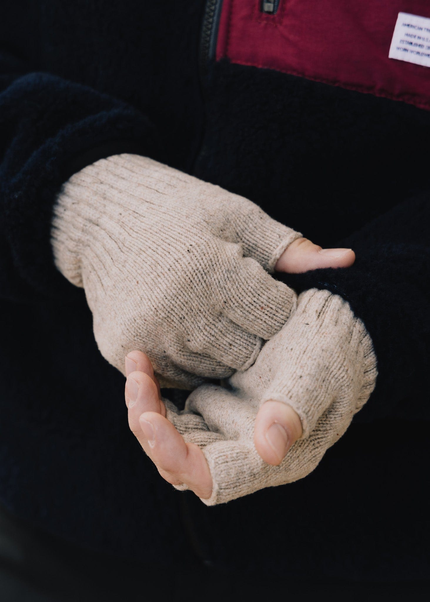 American Trench Accessories Merino Donegal Fingerless Gloves