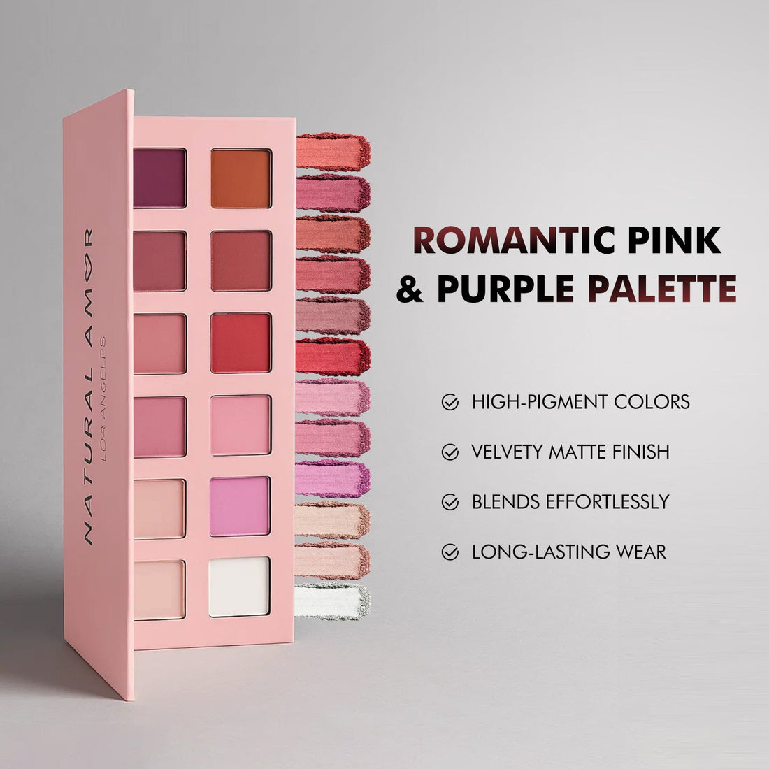 12-Color Pink &amp; Purple Eyeshadow Palette