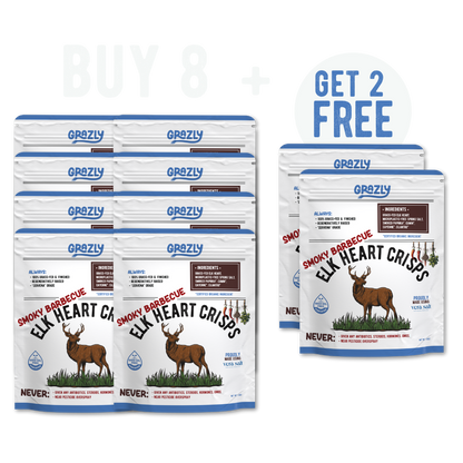 Elk Heart Crisps - 100% Grass-Fed/Finished - My American Goods