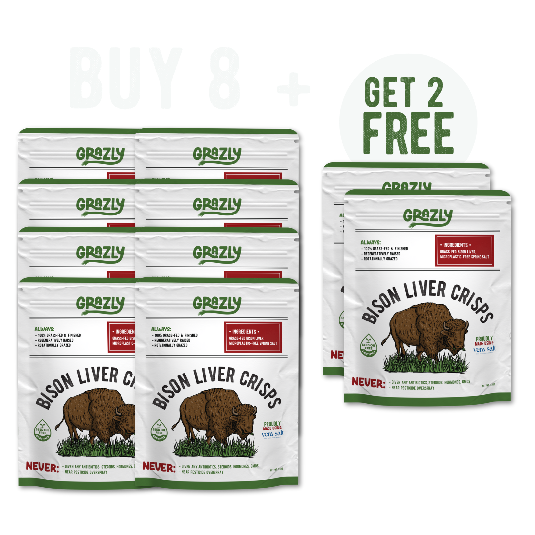 Bison Liver Crisps - 100% Grass-Fed/Finished - My American Goods