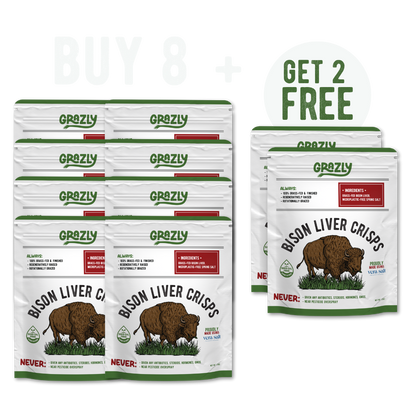 Bison Liver Crisps - 100% Grass-Fed/Finished - My American Goods