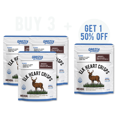 Elk Heart Crisps - 100% Grass-Fed/Finished - My American Goods
