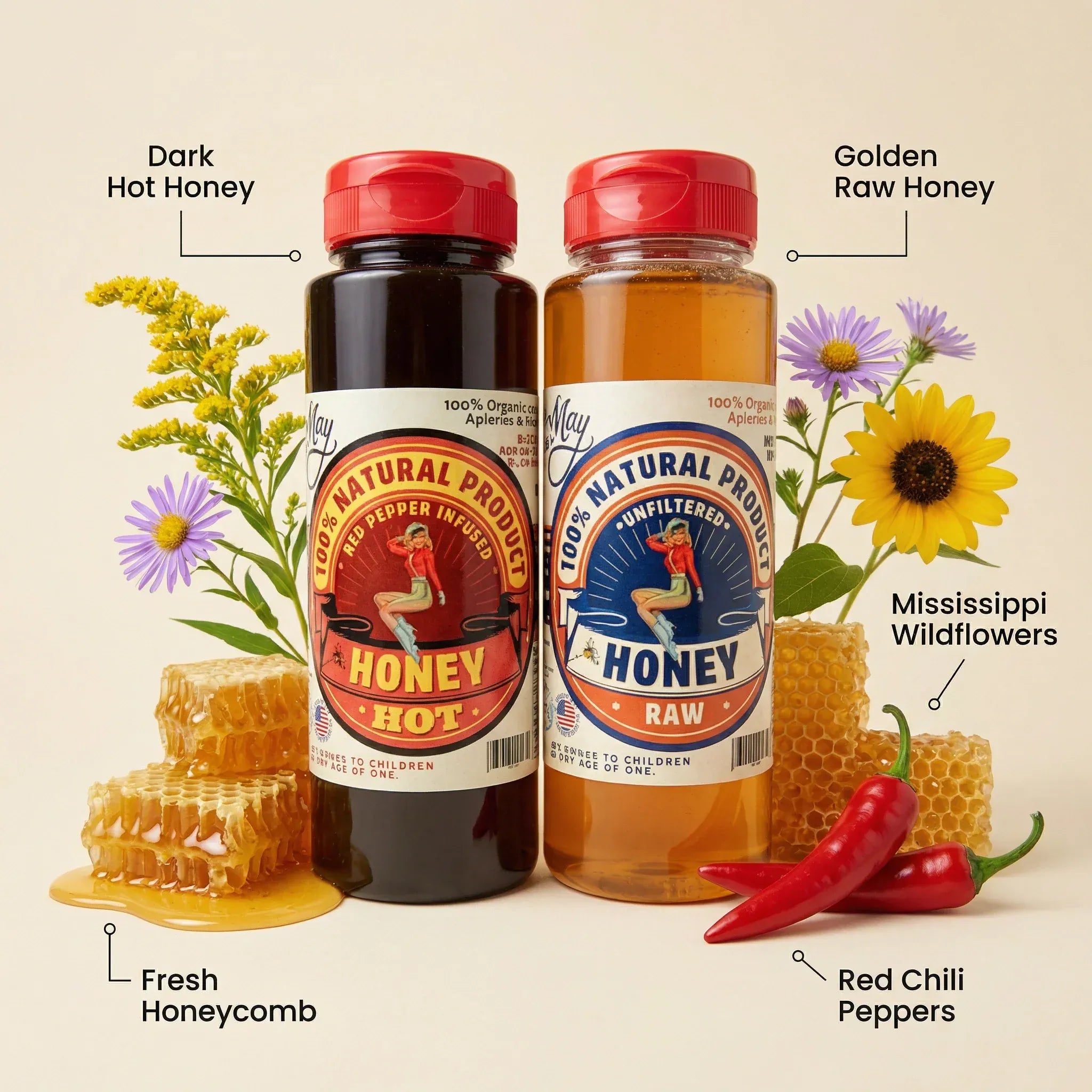 The Lady May Honey Gift Sets Sweet Heat Honey Duo