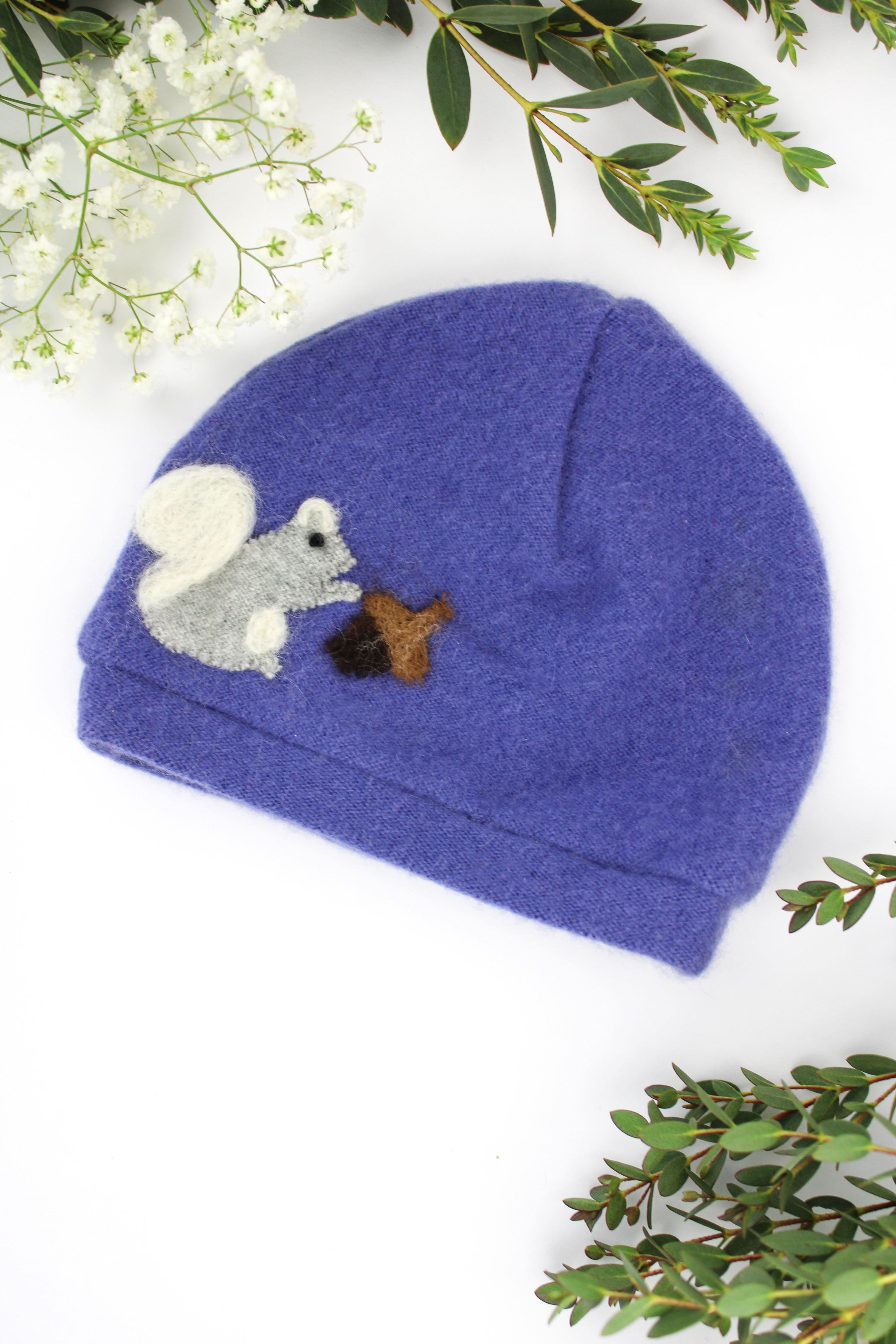 Ash &amp; Rose hat Periwinkle Squirrel Cashmere Hat - Baby