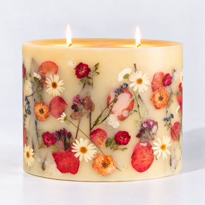 Centerpiece Botanical Candle - Apricot Rose