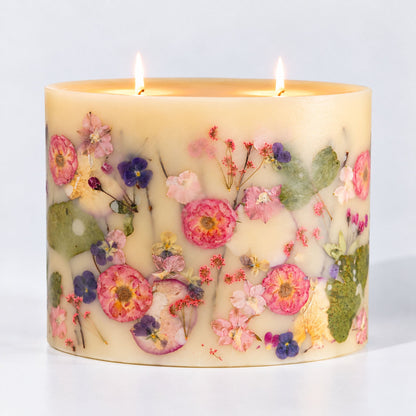 Centerpiece Botanical Candle - Blushing Rosewood