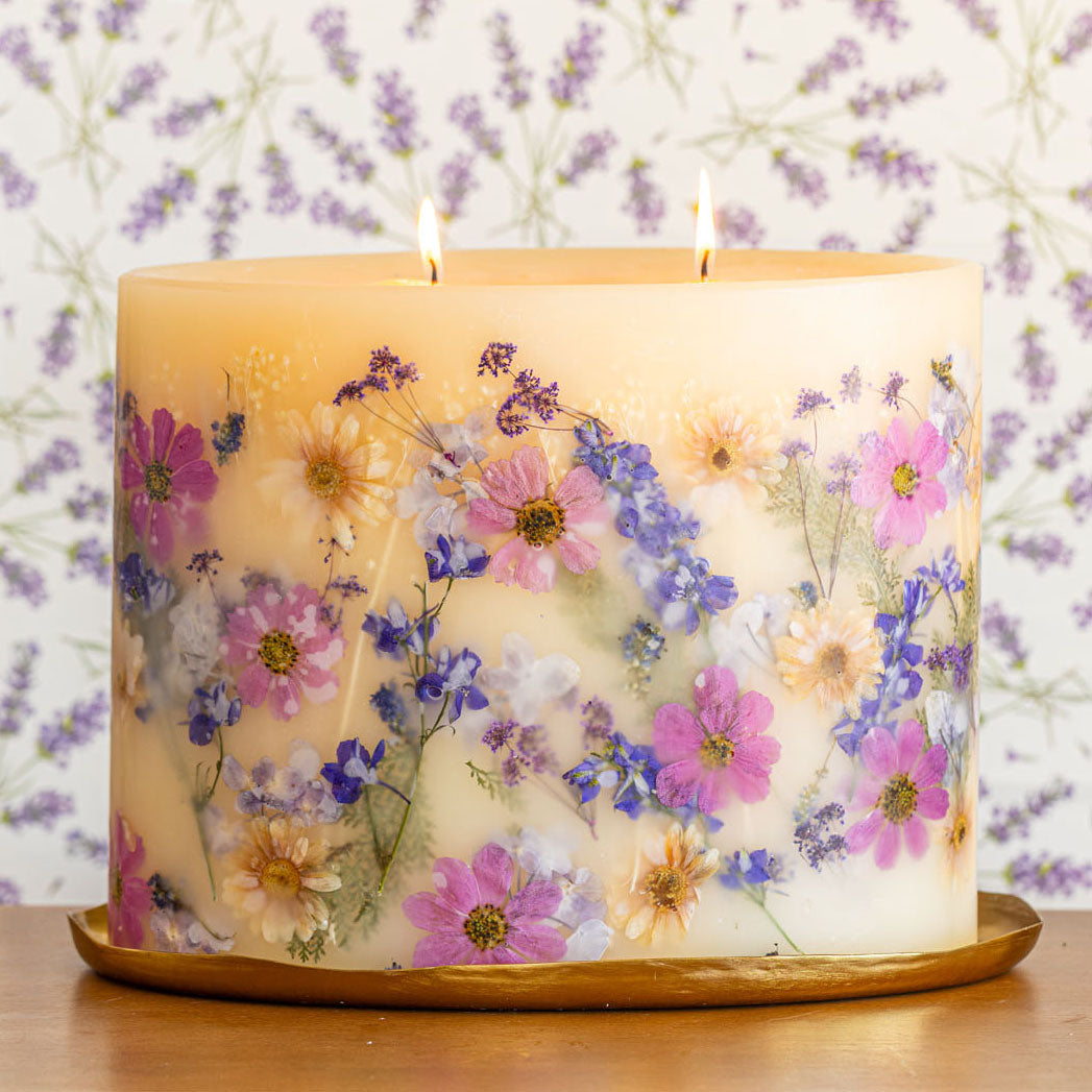Centerpiece Botanical Candle - Roman Lavender