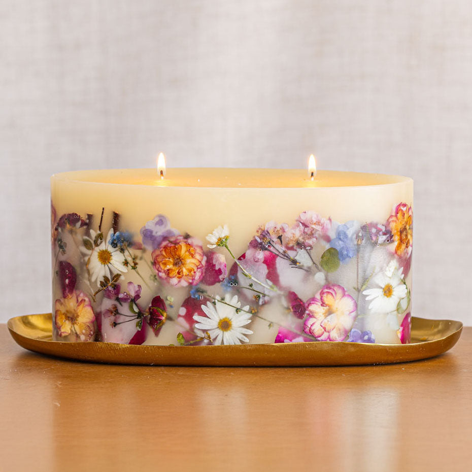 Statement Botanical Candle - Apricot Rose