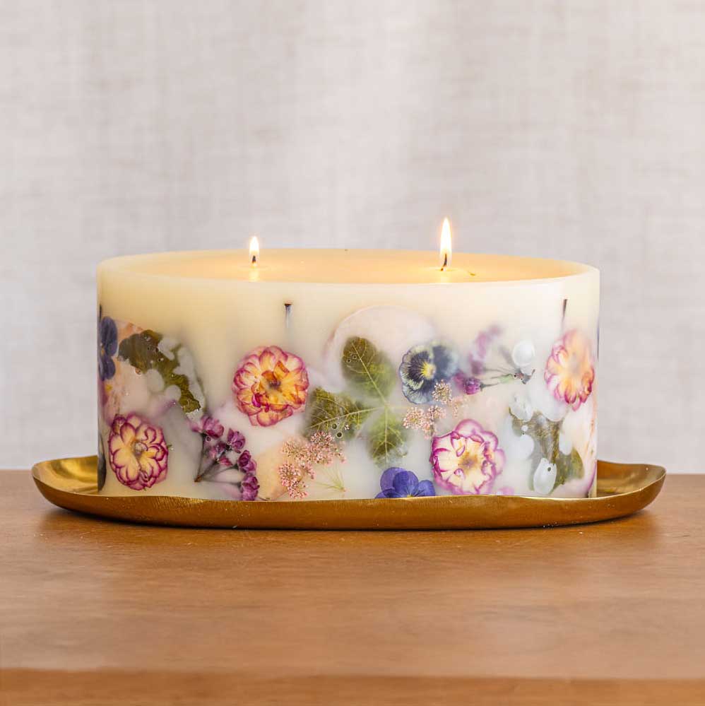 Statement Botanical Candle - Blushing Rosewood